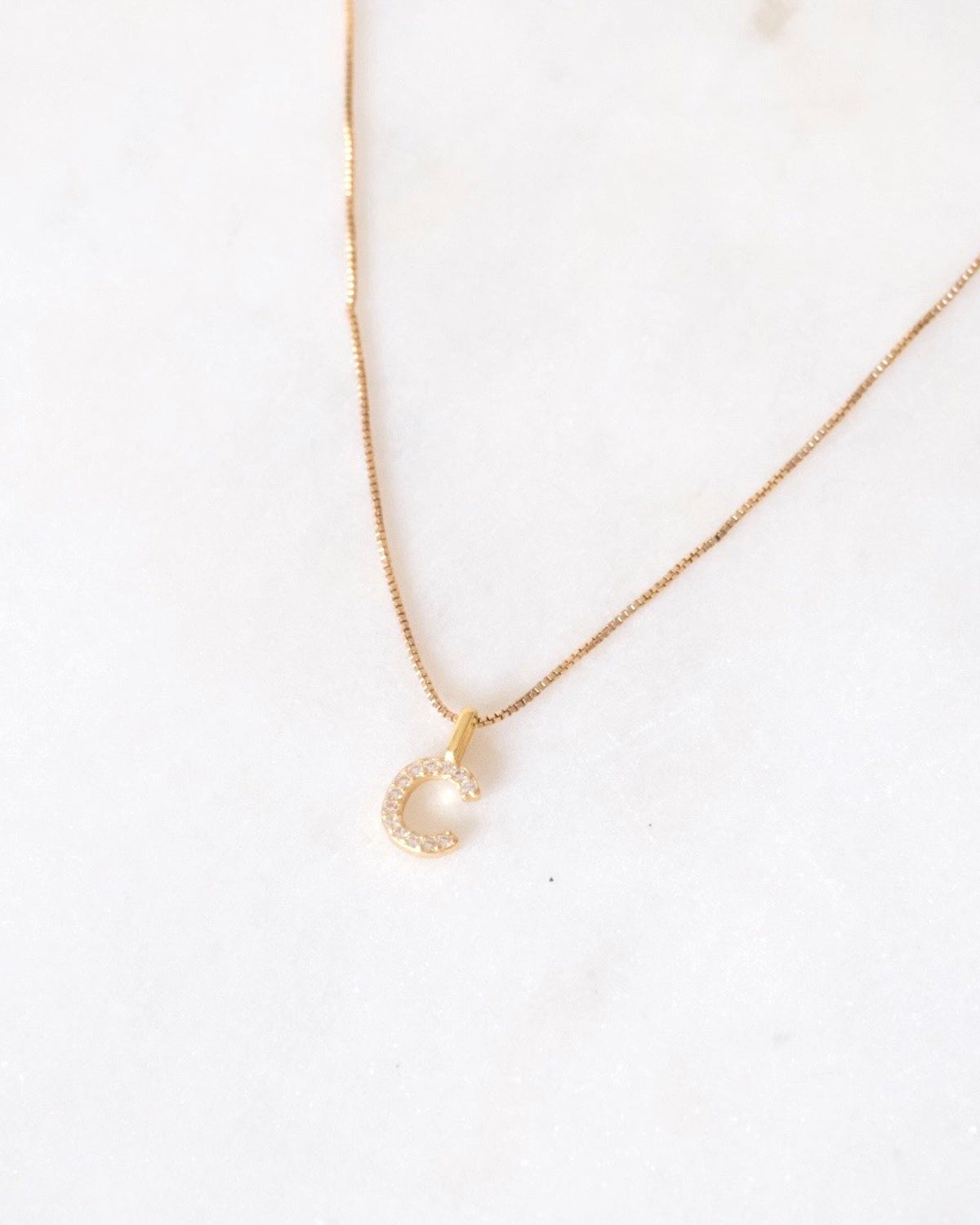 A-Z Pave Initial necklaces