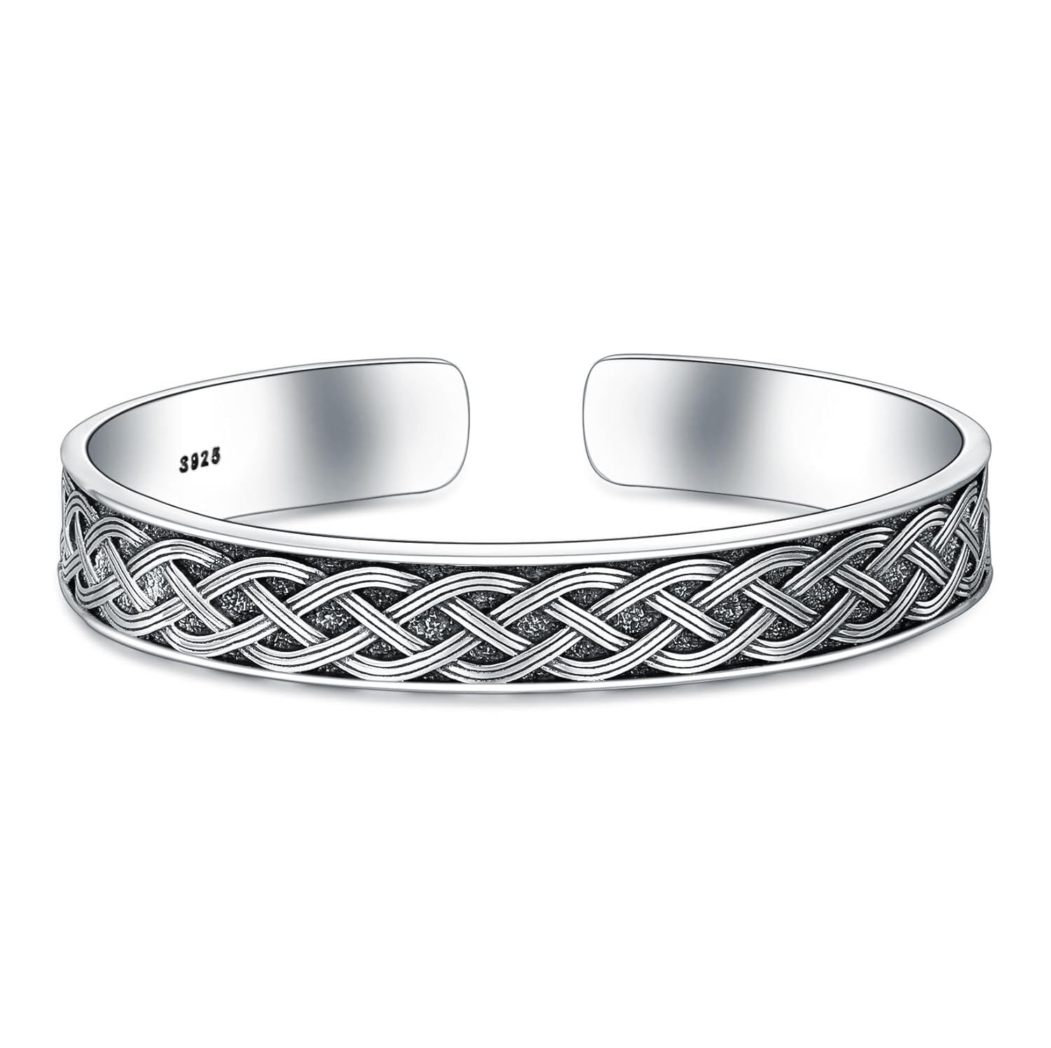 Sterling Silver Celtic Knot Adjustable Cuff Bracelet