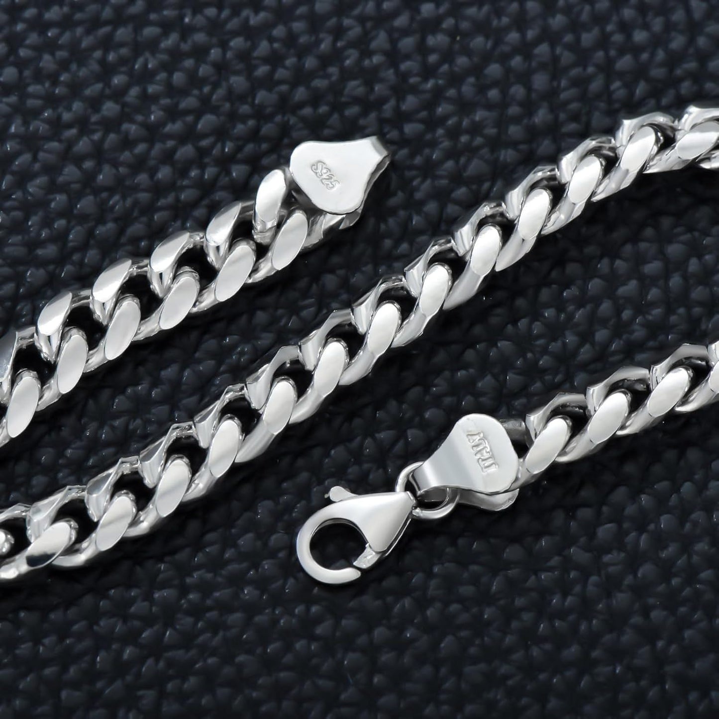 S925 Sterling Silver Cuban Link Chain Bracelet for Men