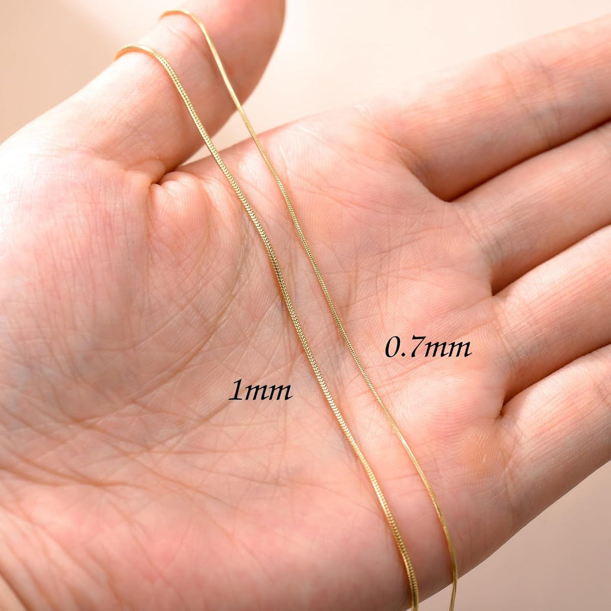 18k Yellow Gold Snake Chain Bracelet Dainty Minimalist Women Jewelry