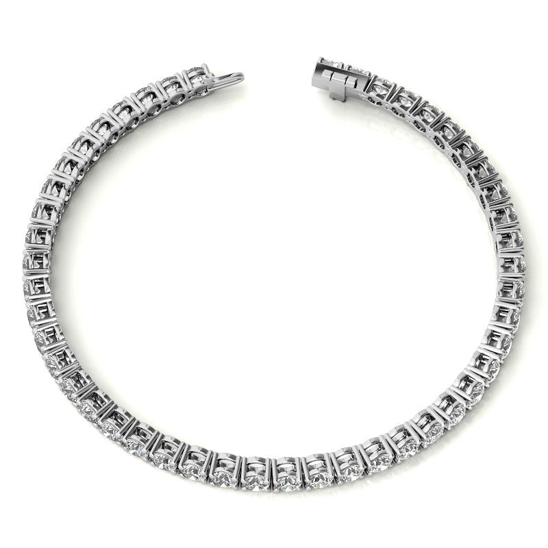 6.5 CTW Lab Grown Diamond Tennis Bracelet in 14kt White/Yellow Gold (G/Vs) AGI Certified