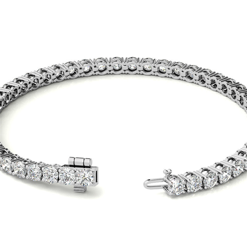 6.5 CTW Lab Grown Diamond Tennis Bracelet in 14kt White/Yellow Gold (G/Vs) AGI Certified