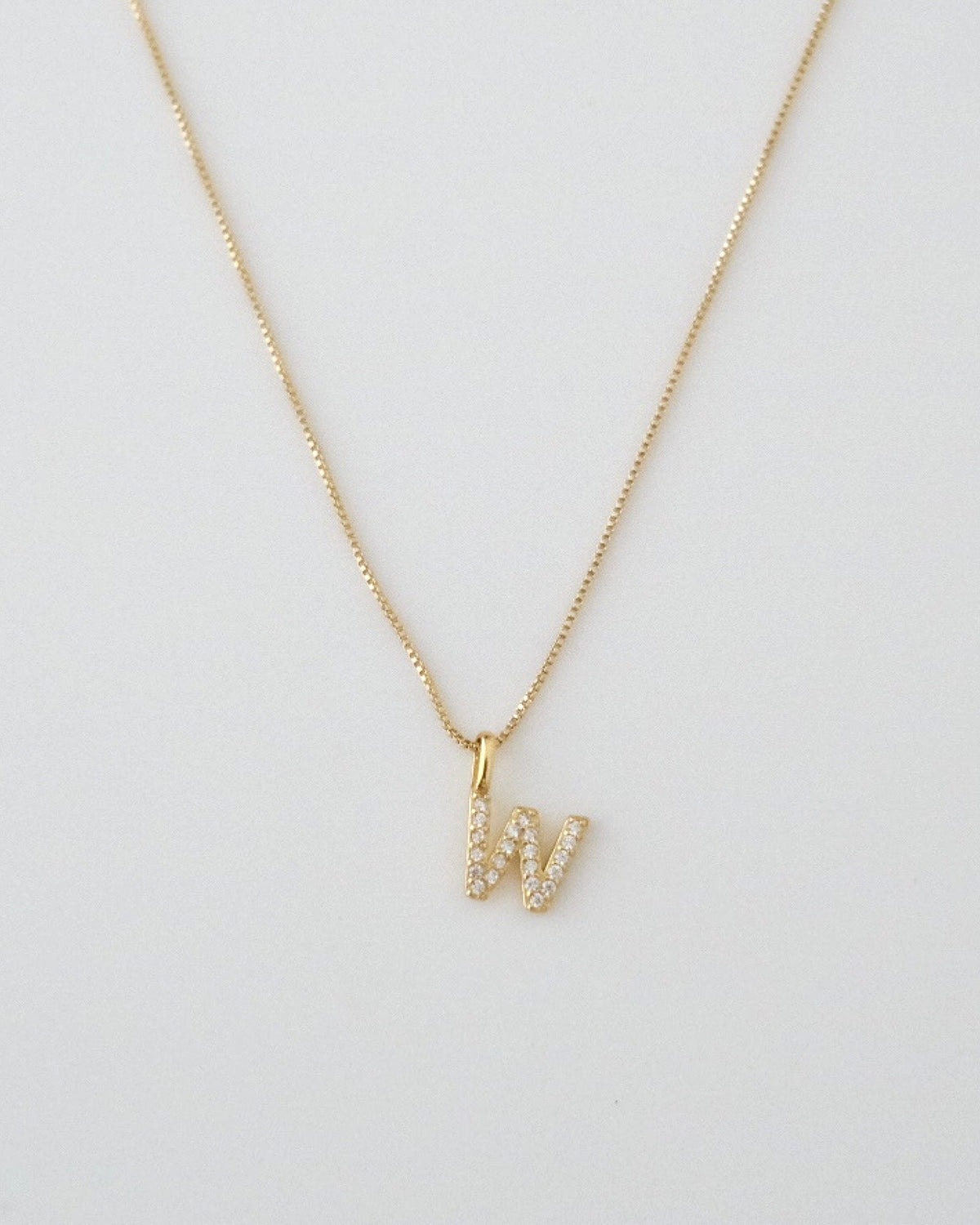 A-Z Pave Initial necklaces