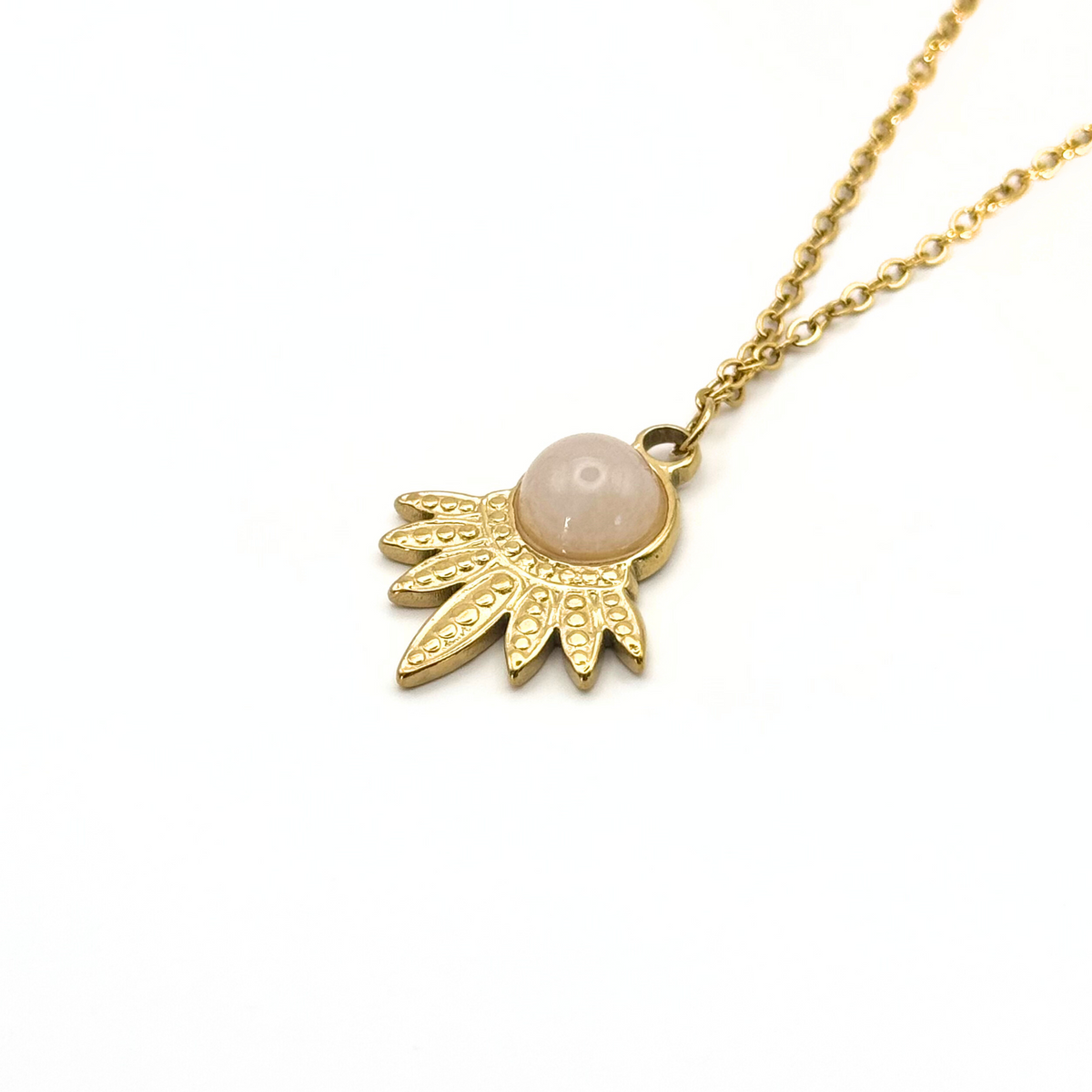 Maple Leaf Natural Gemstone Necklace