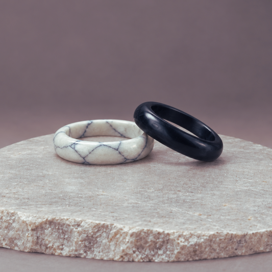 Aegis - Rounded Edge Natural Gemstone Ring
