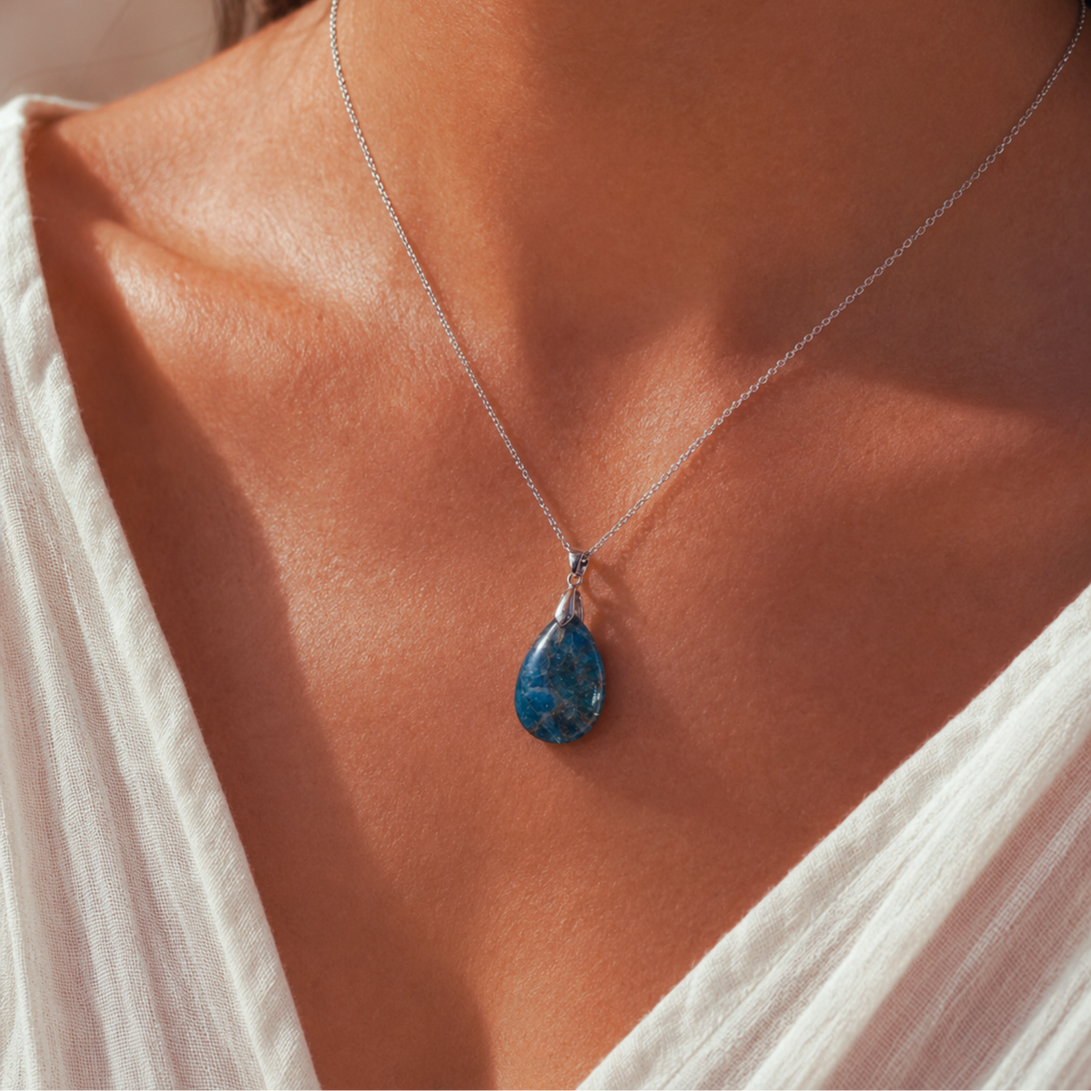 Angel Drop Natural Gemstone Necklace