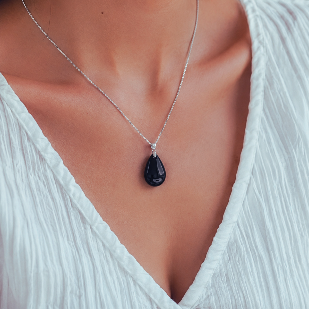 Angel Drop Natural Gemstone Necklace