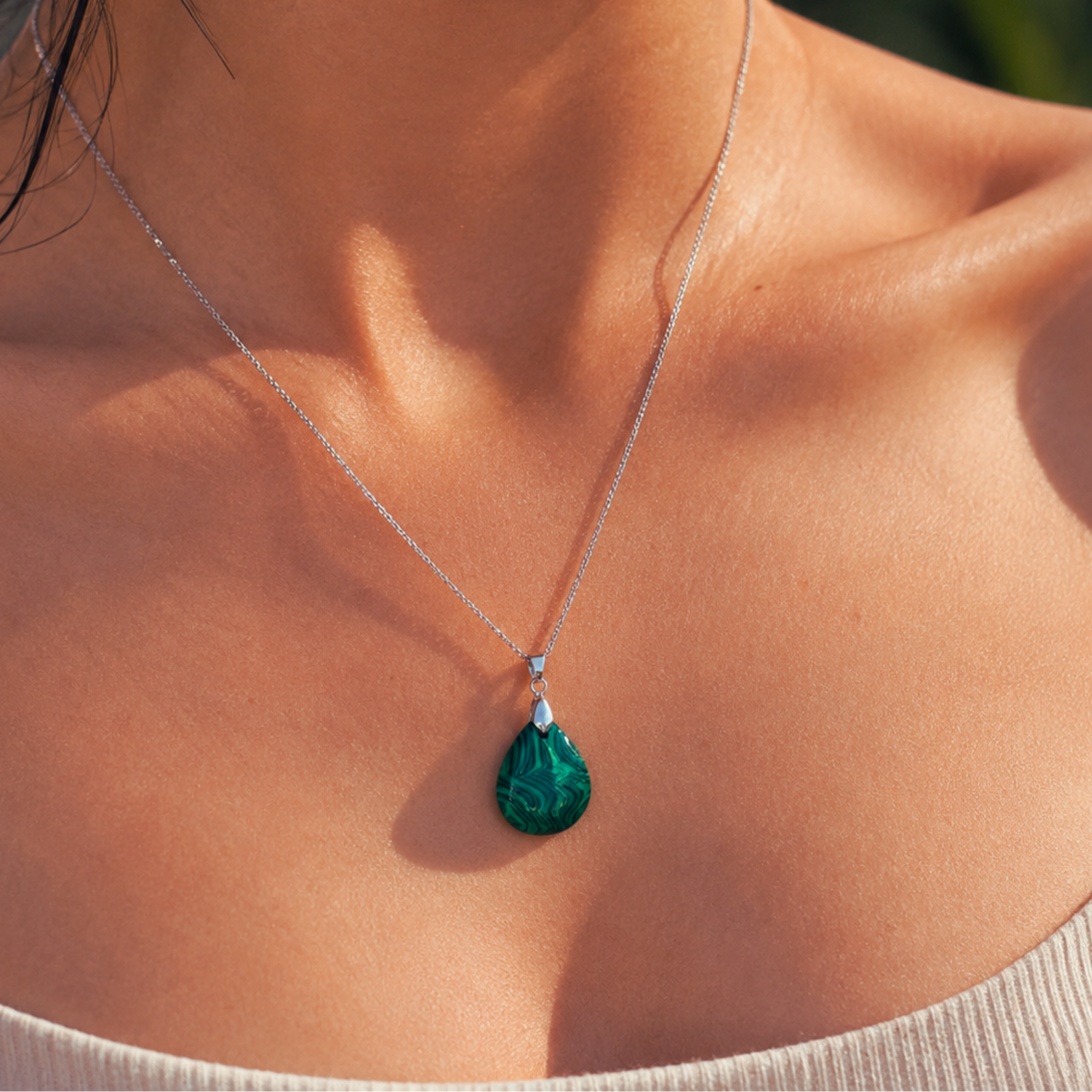Angel Drop Natural Gemstone Necklace