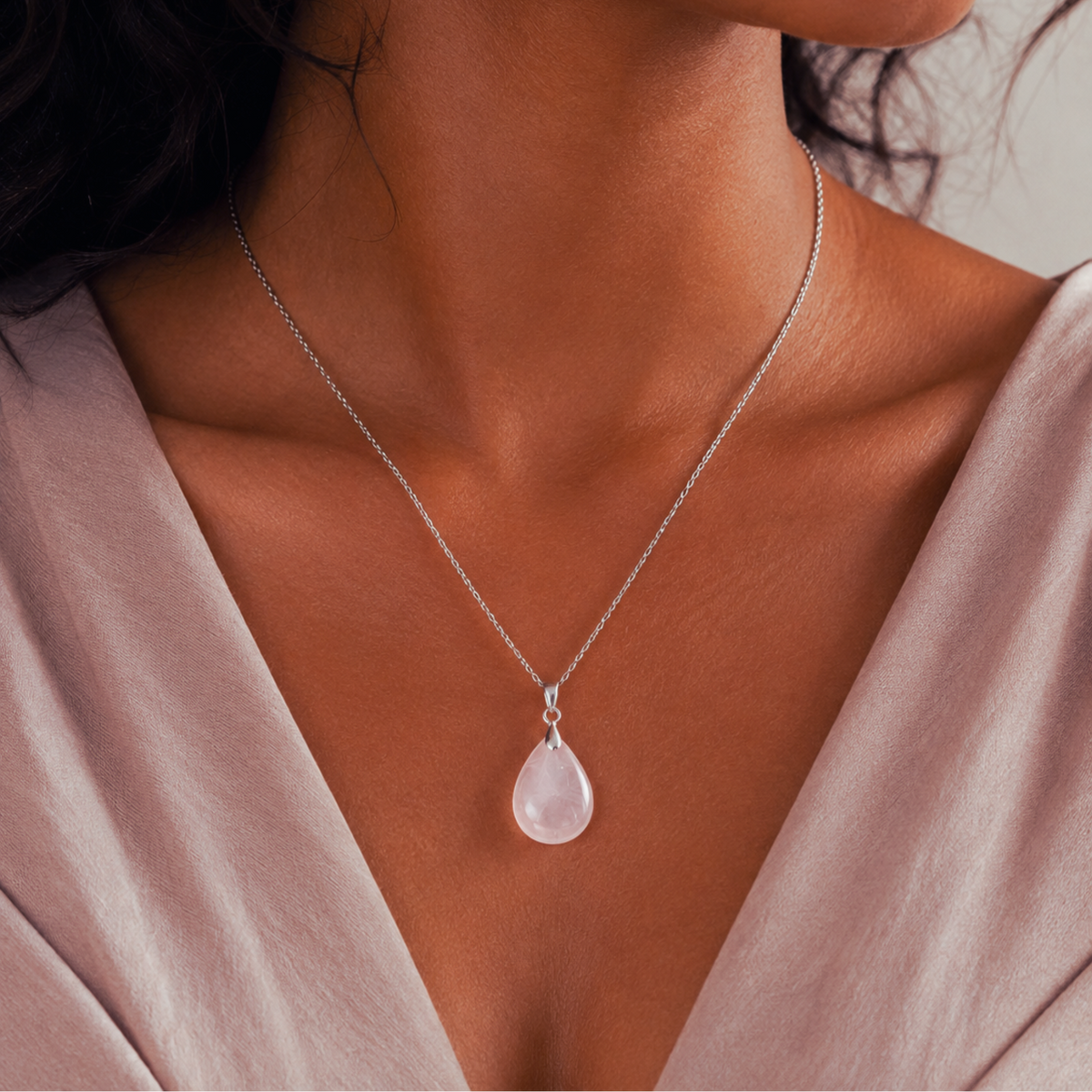 Angel Drop Natural Gemstone Necklace