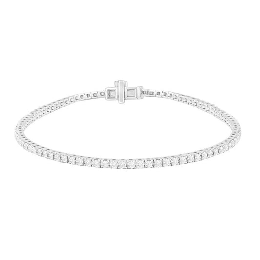 Diamond tennis bracelet with 2.00ct diamonds in 9K white gold