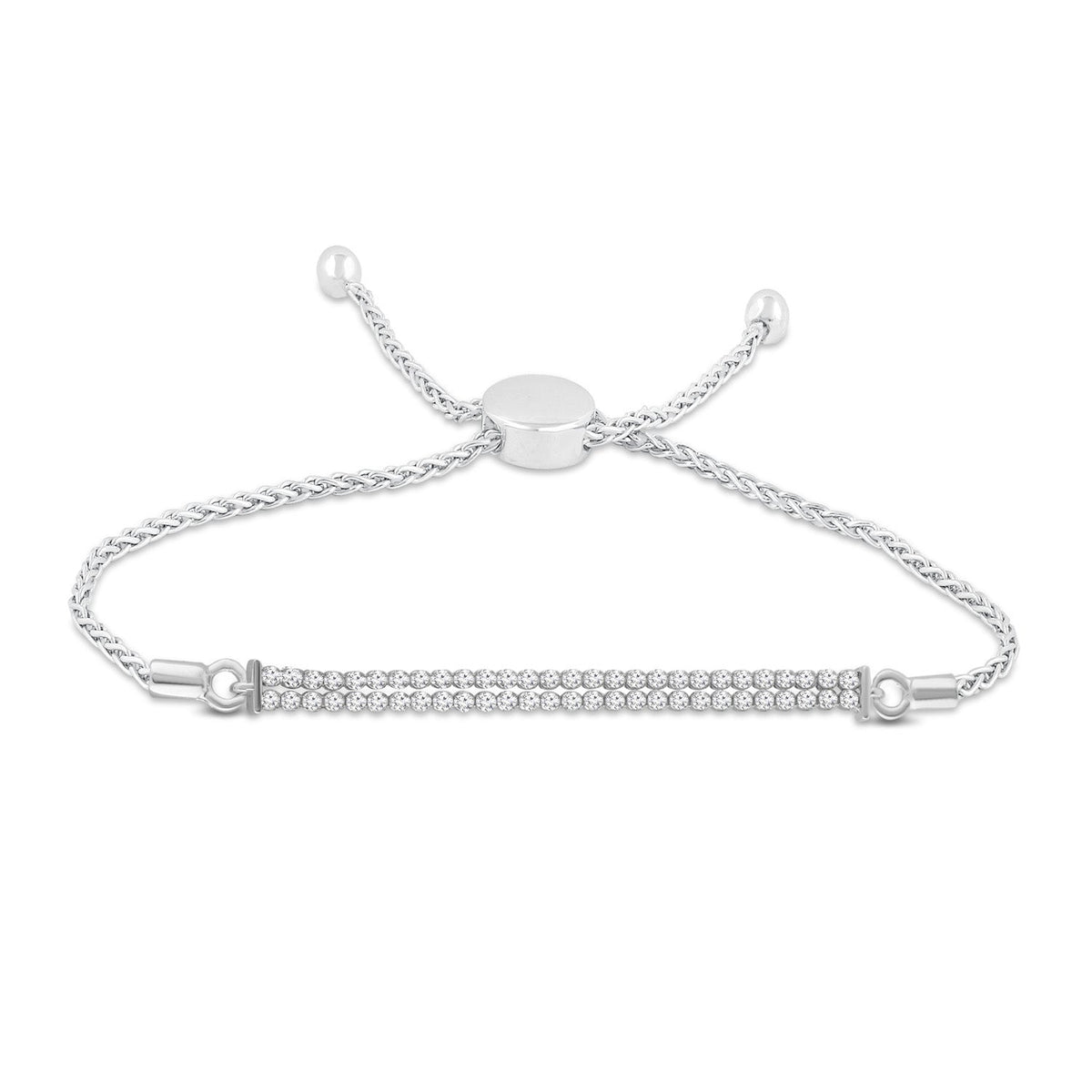 Diamond bracelet with 0.88ct diamonds in 9K white gold