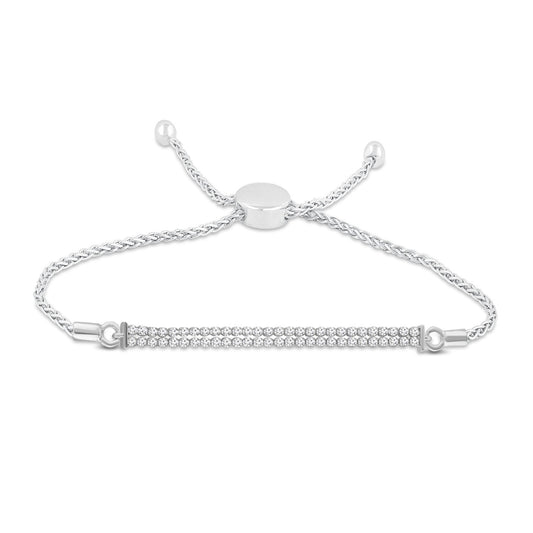 Diamond bracelet with 0.88ct diamonds in 9K white gold