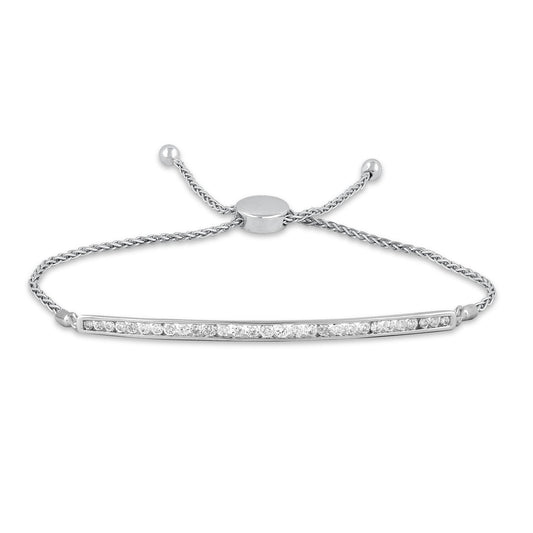 Diamond bracelet with 0.75ct diamonds in 9K white gold