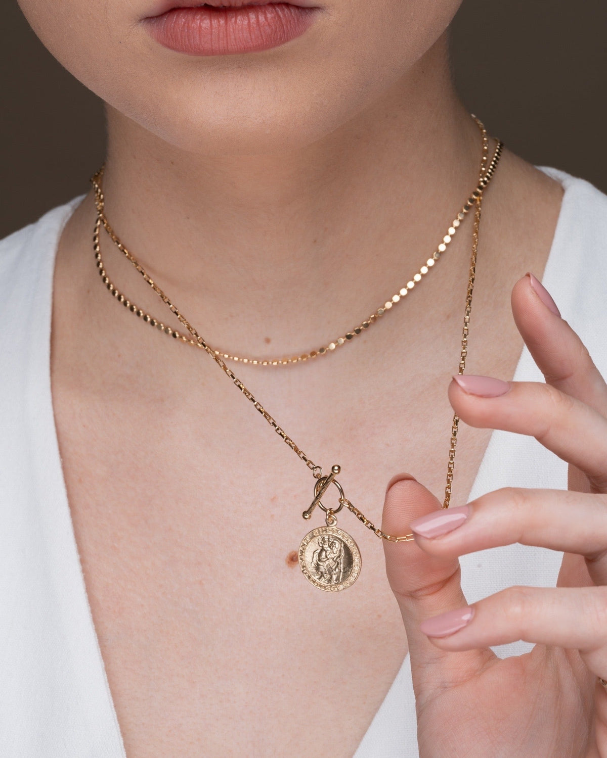 St Christopher Lock Necklace