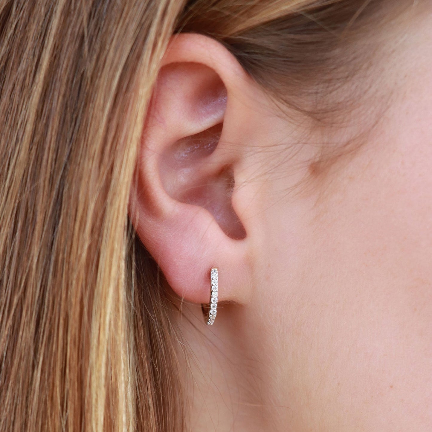 Stunning 0.15ct Diamond Huggie Earrings In 9K Yellow Gold