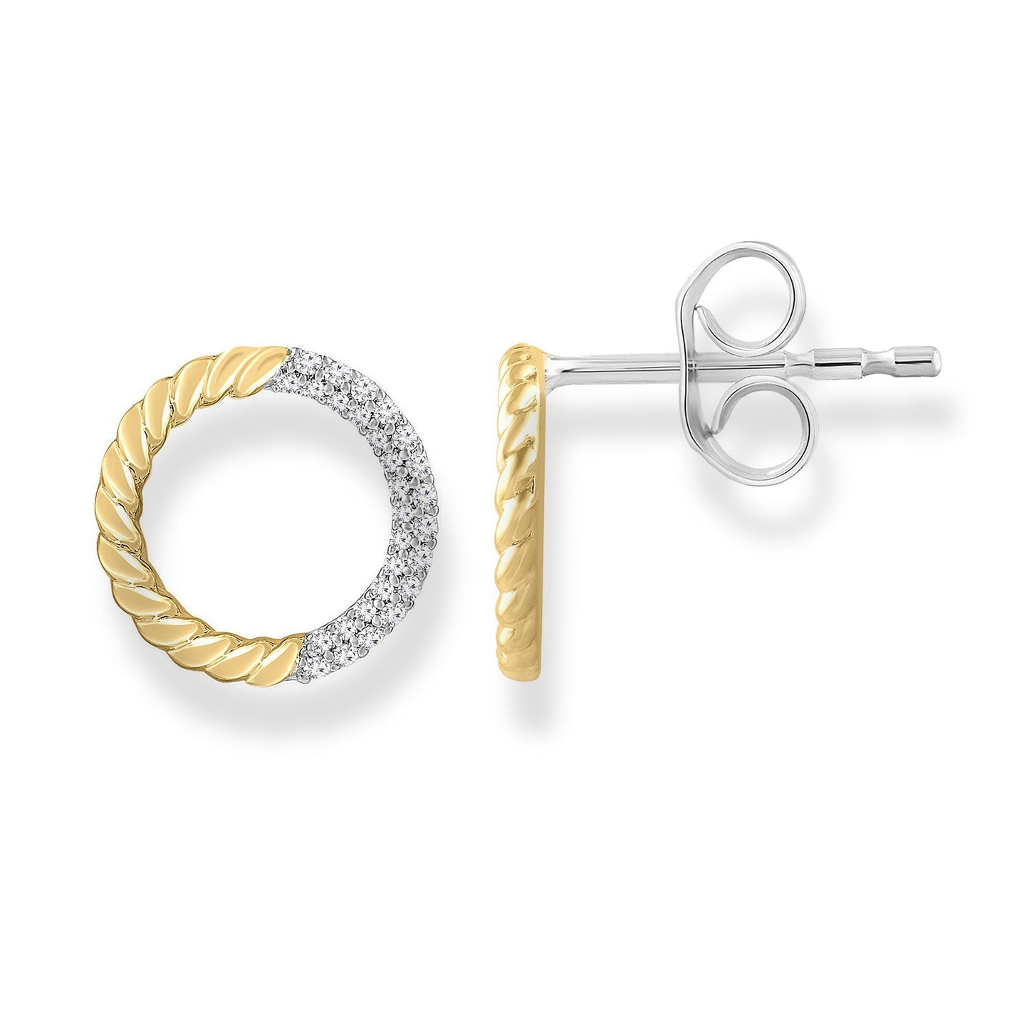 Stunning 0.23ct Diamond Earrings Crafted in 9K Yellow Gold