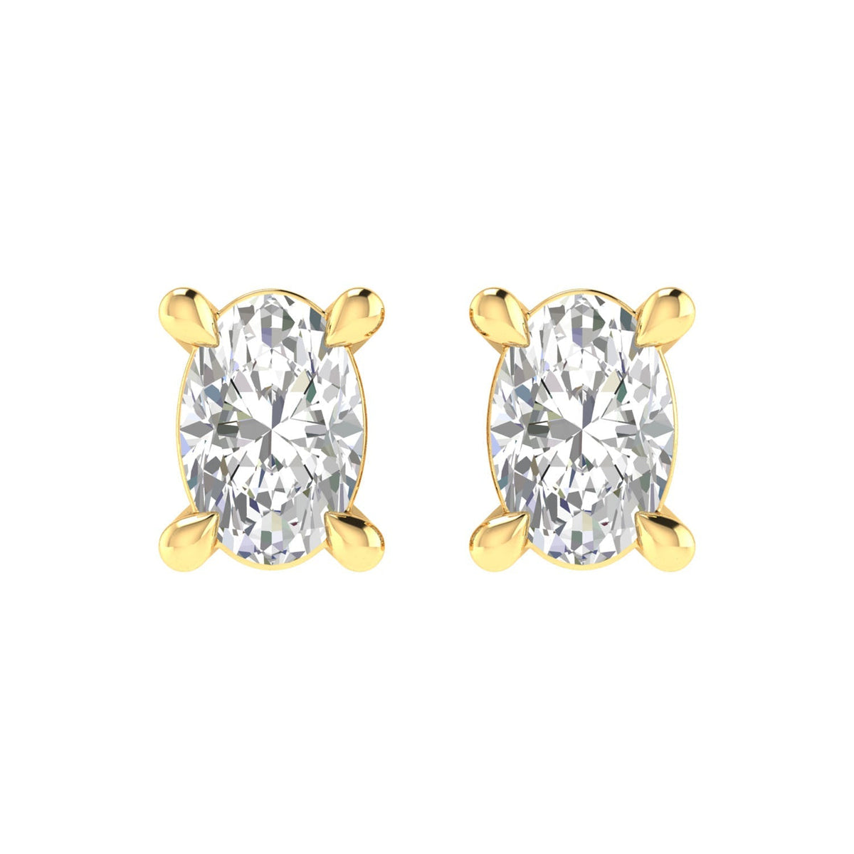Diamond stud earrings with 0.25ct diamonds in 9K yellow gold