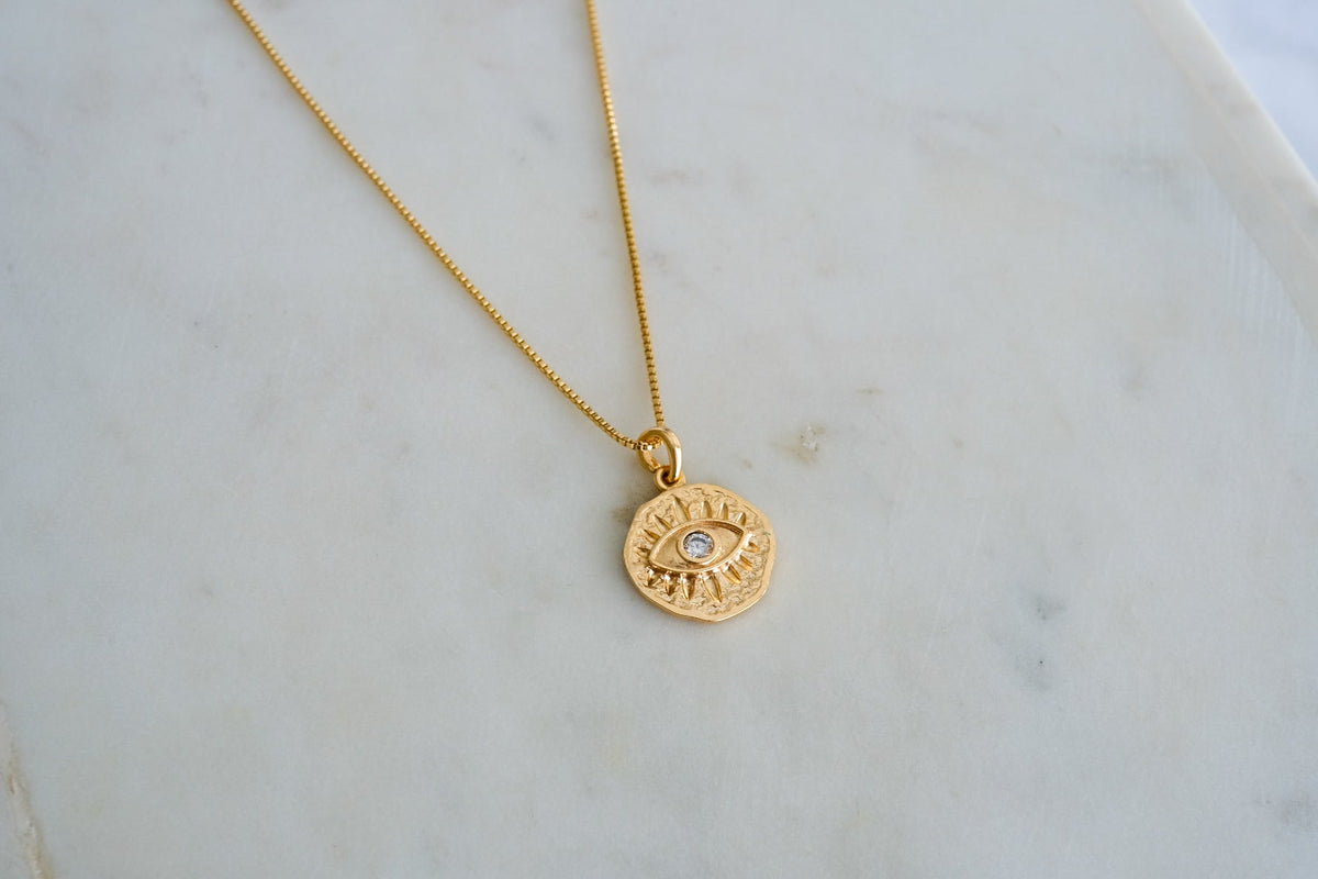 Evil Eye Circle Necklace