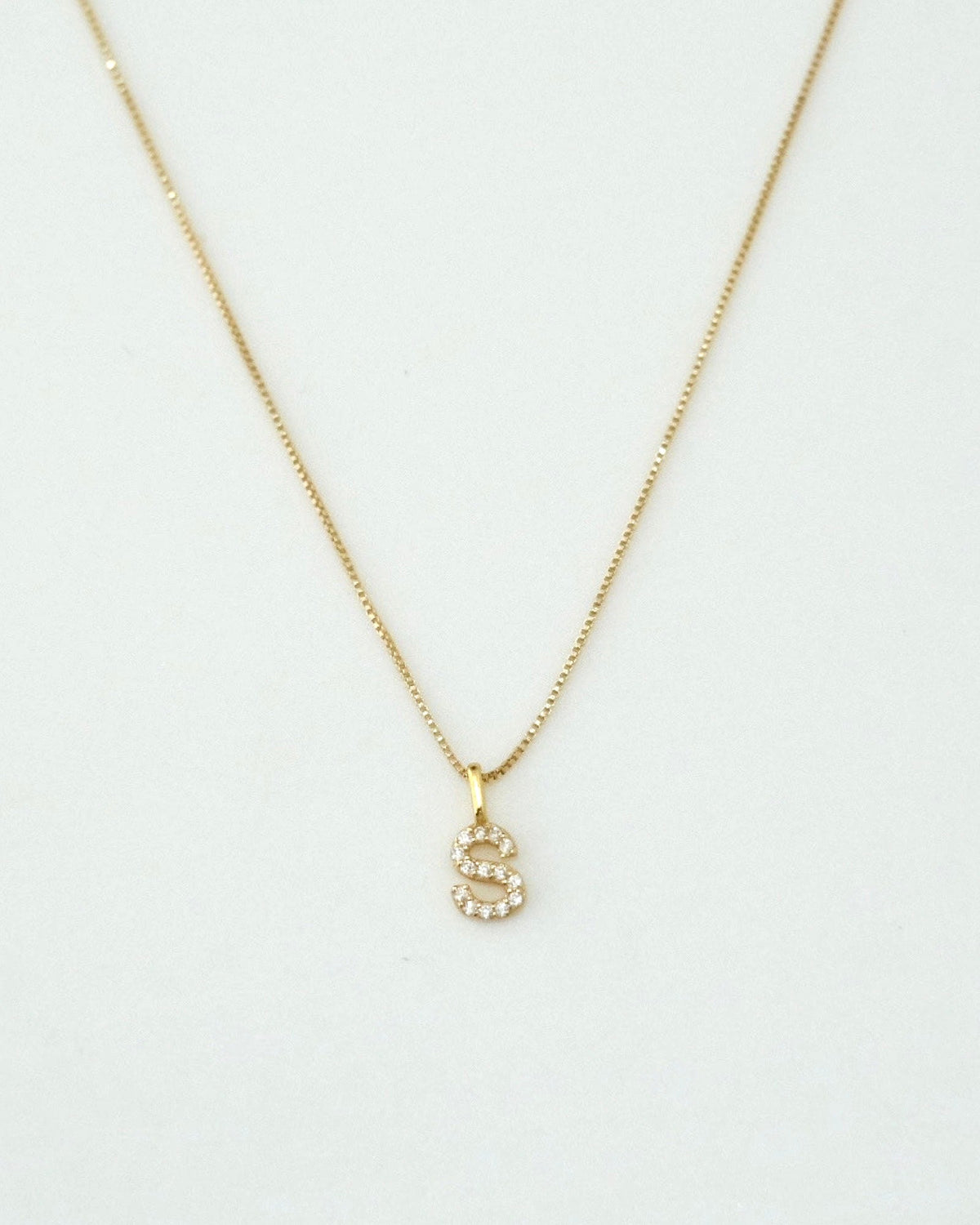 A-Z Pave Initial necklaces