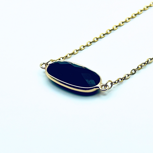 Ellipe - Oval Natural Gemstone Necklace