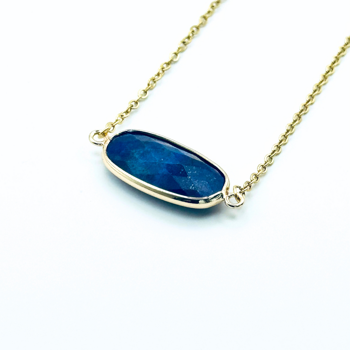 Ellipe - Oval Natural Gemstone Necklace