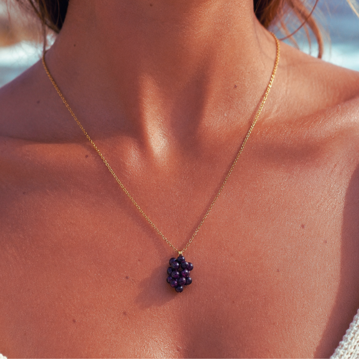Garnet Grapes Necklace