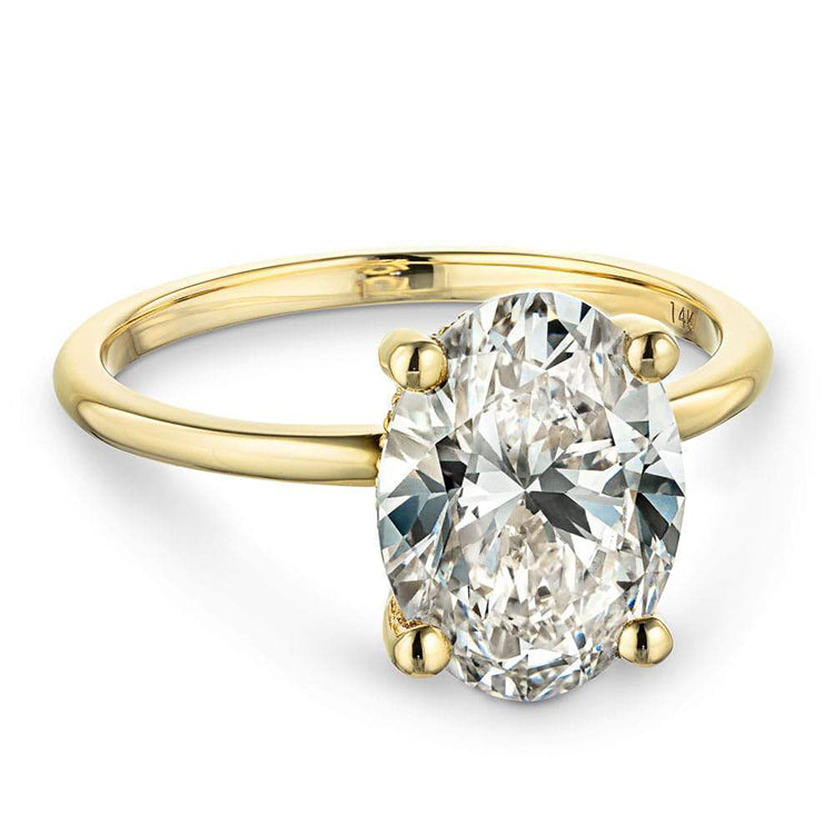 18K Gold Lab Diamond Ring Three Carat Fine Jewelry for Women