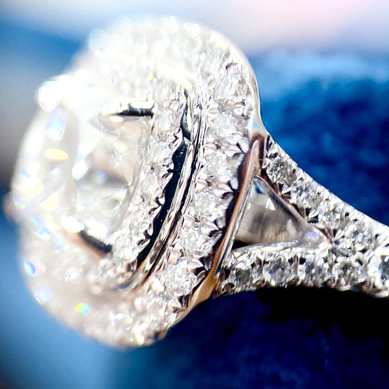 18K  White Gold 1ct Carat Natural Diamond Wedding Rings