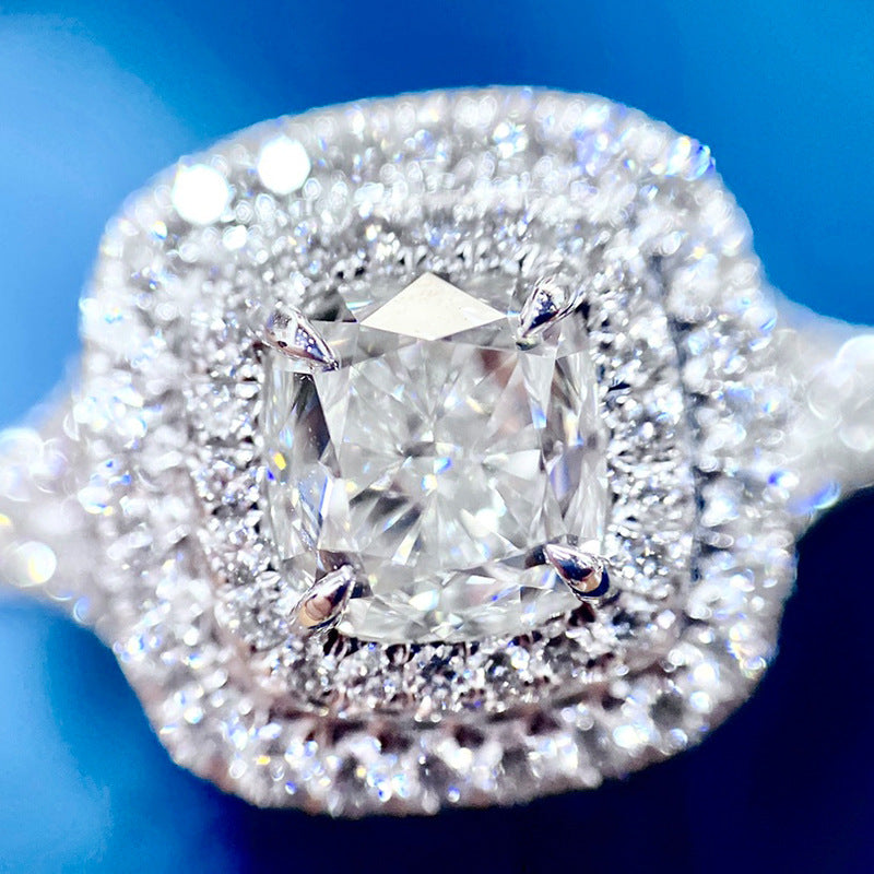 18K  White Gold 1ct Carat Natural Diamond Wedding Rings