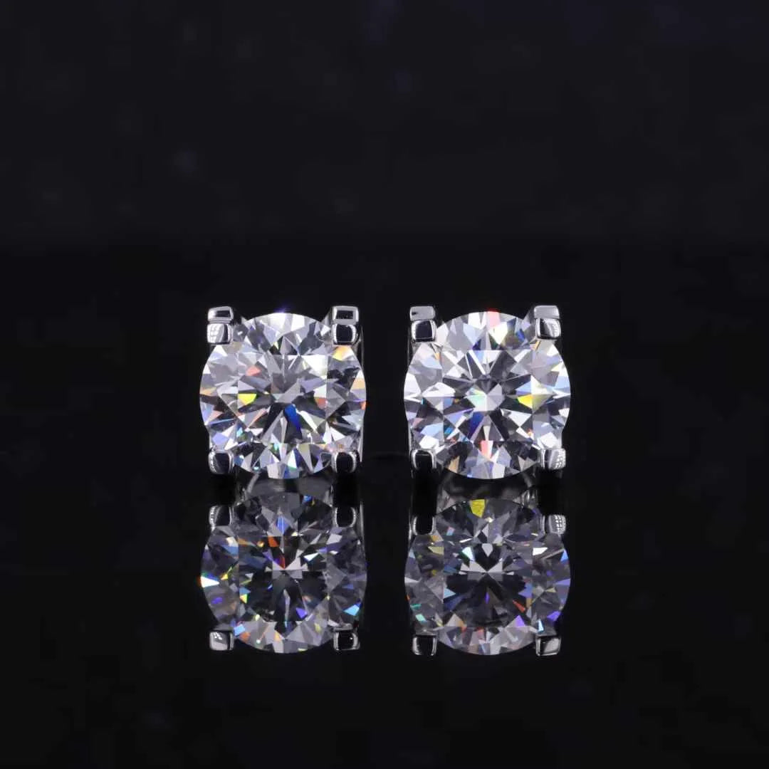 18K Gold AU750 2.4CT IGI Cut VSD Lab Grown Diamond Stud Earrings