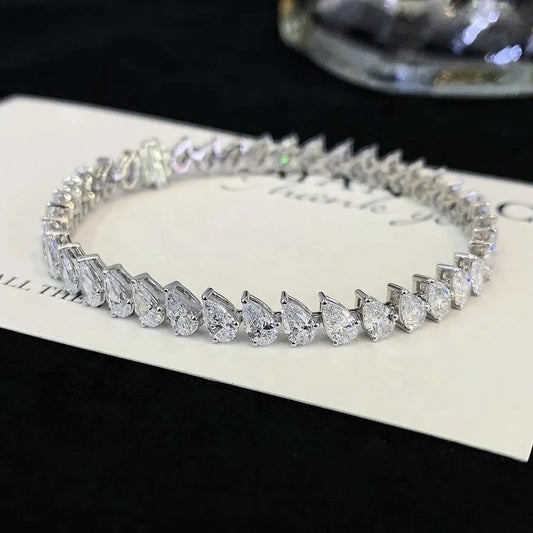 18K Yellow Gold Tennis Bracelet with 8.5ct VVS Lab Diamonds