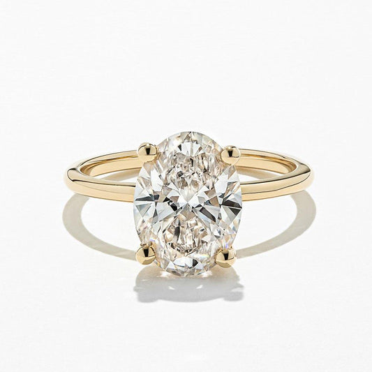 18K Gold Lab Diamond Ring Three Carat Fine Jewelry for Women