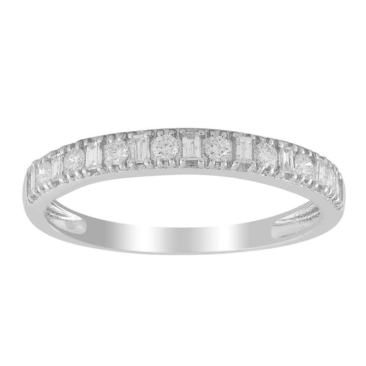 Diamond ring with 0.20ct diamond in 9K white gold