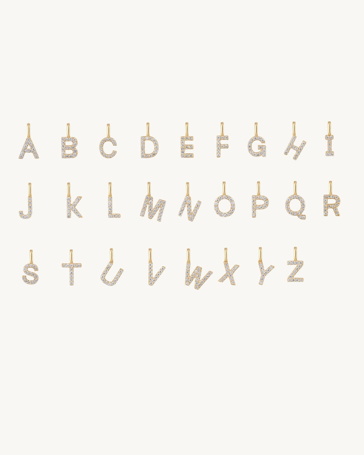 A-Z Pave Initial with Birthstones Necklace