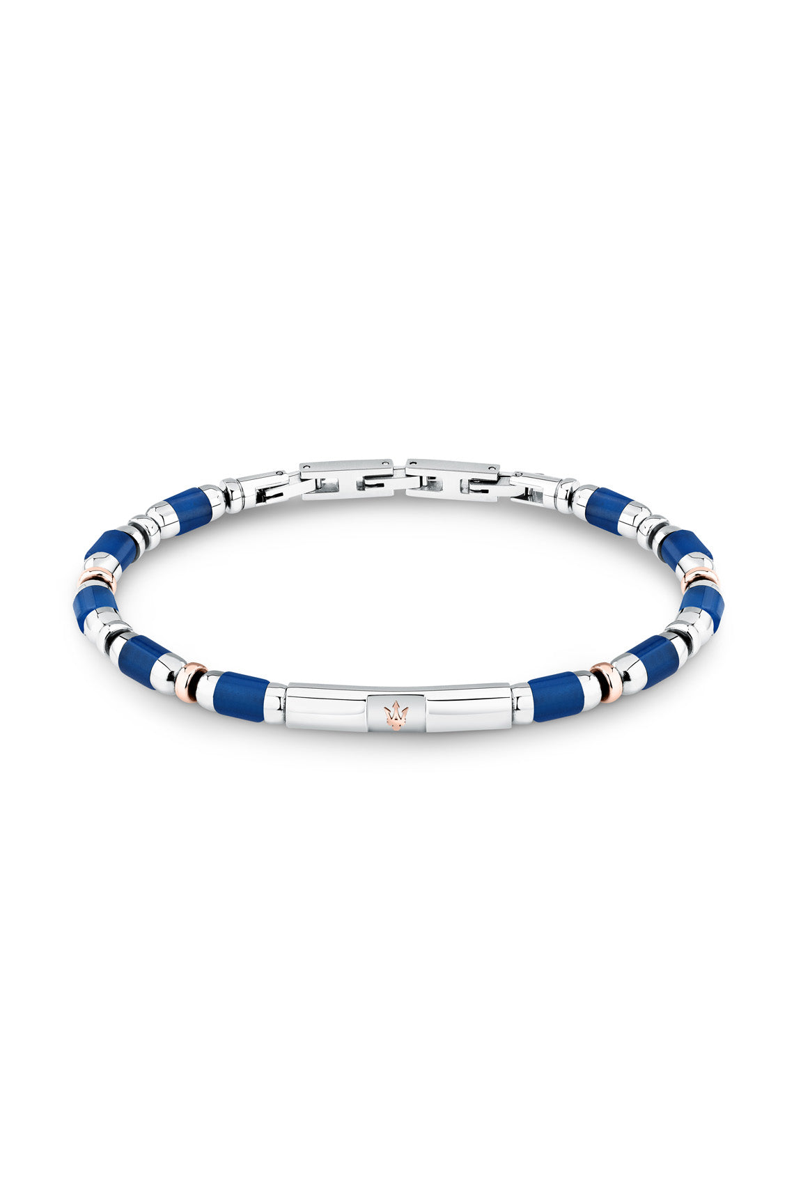 Maserati men's iconic blue agate bead bracelet