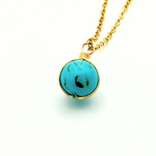 Lucky Bead Natural Gemstone Necklace