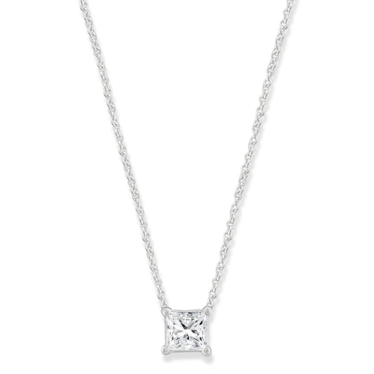 Diamond Necklace with 0.25ct Diamonds in 9K White Gold