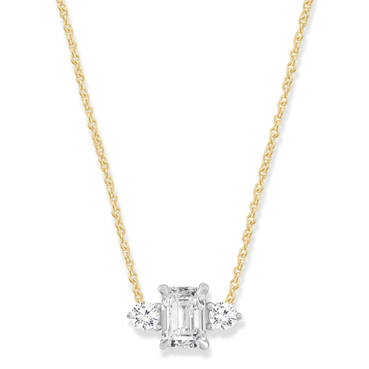 Diamond Necklace with 0.50ct Diamonds in 9K Yellow Gold