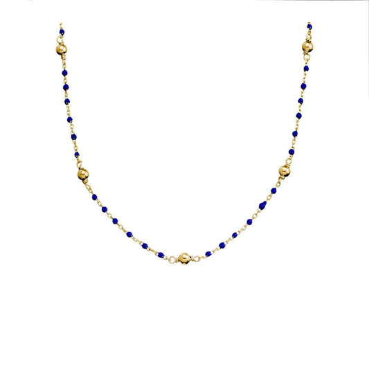 Sterling silver short enamel necklace