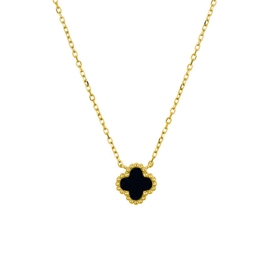 Sterling silver gold plated necklace with single flower pendant Giulia'secret
