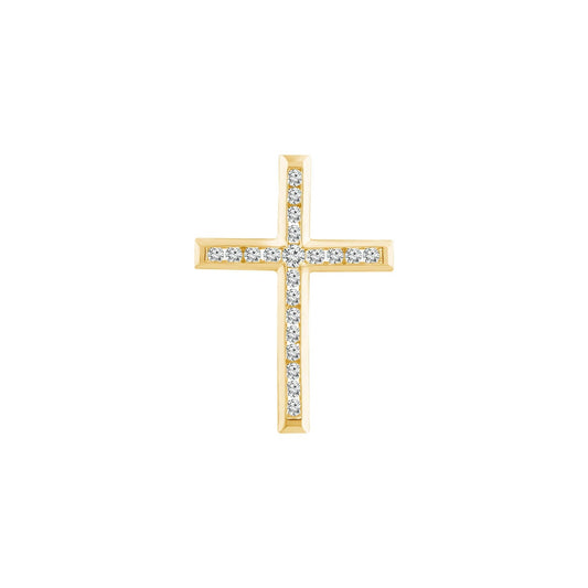 Diamond Cross Pendant with 0.50ct Diamonds in 9K Yellow Gold