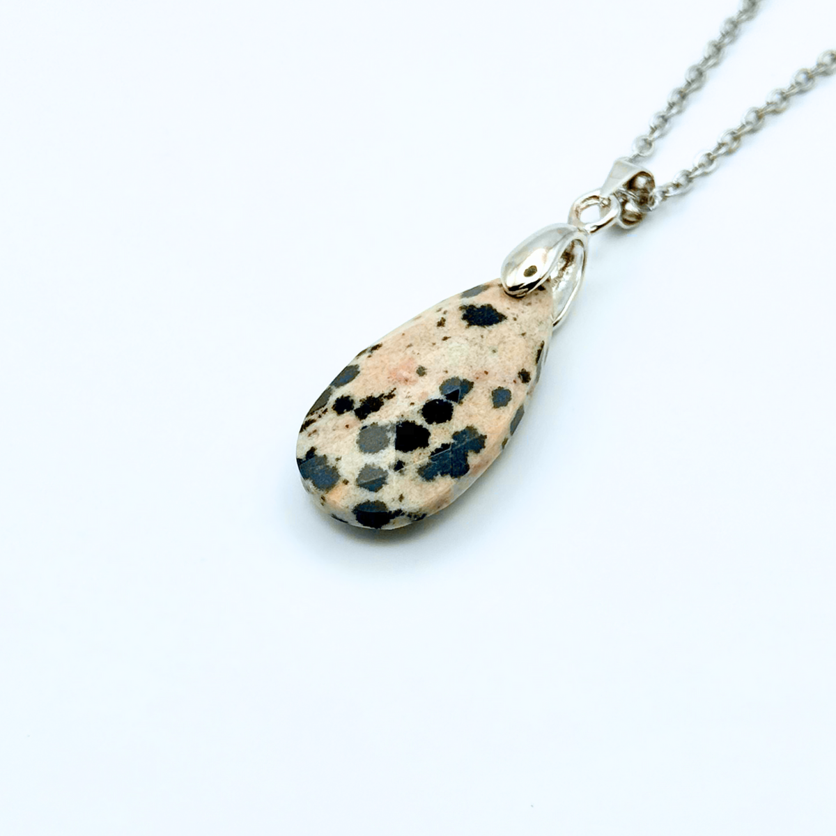 Tear Drop Faceted Natural Gemstone Necklace