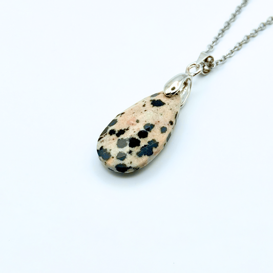 Tear Drop Faceted Natural Gemstone Necklace