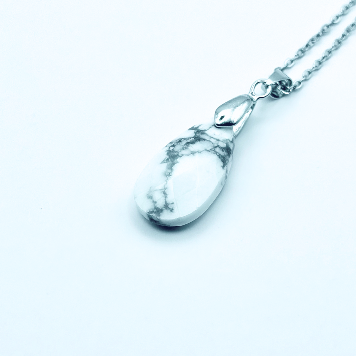 Tear Drop Faceted Natural Gemstone Necklace