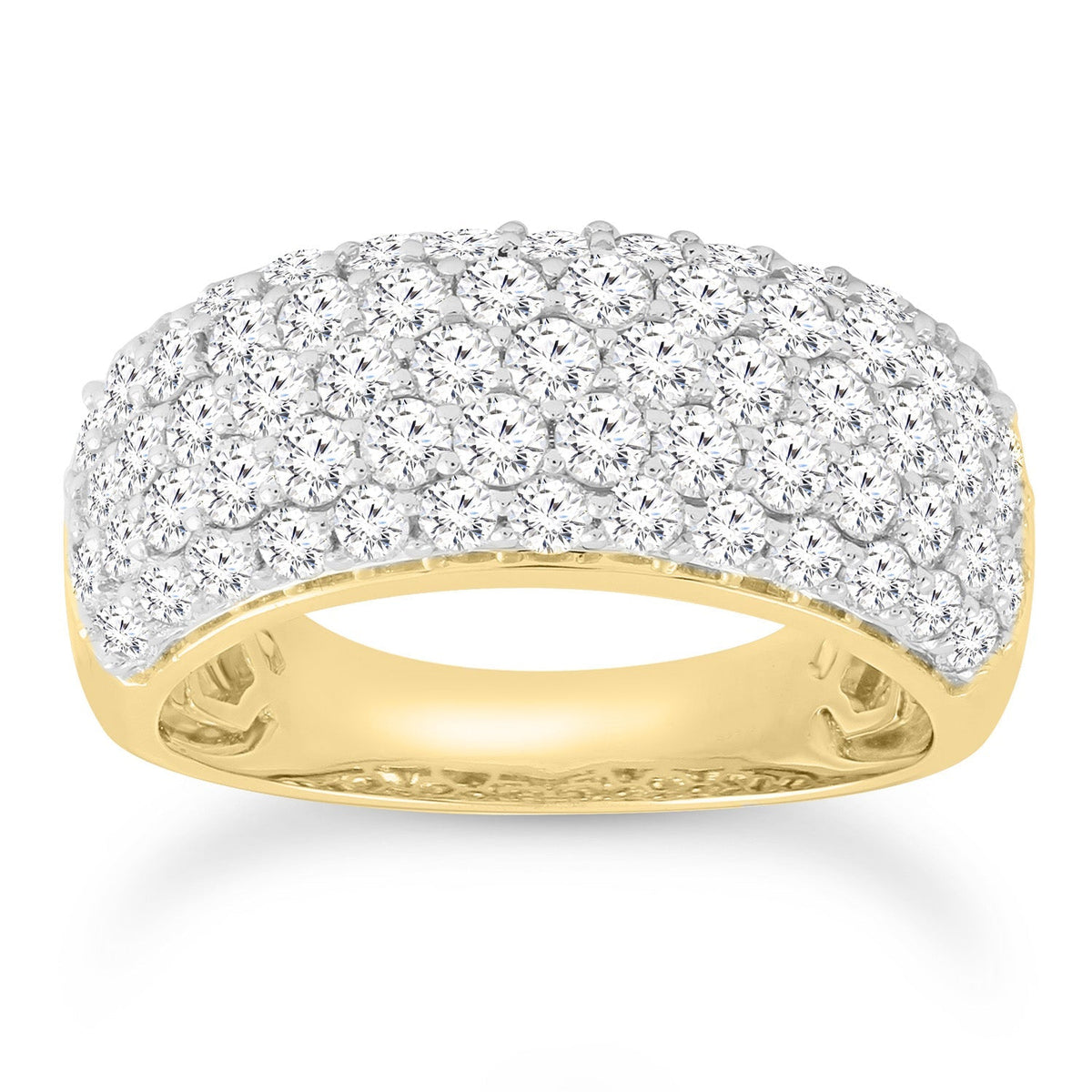 Diamond ring with 2.00ct diamonds in 18K yellow gold