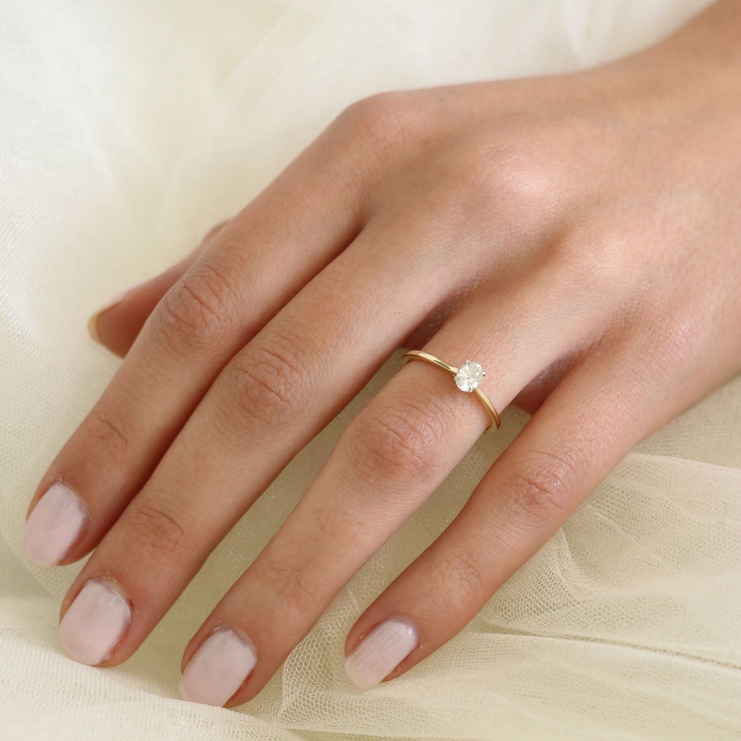 Diamond Solitaire Ring with 0.33ct Diamonds in 9K Yellow Gold