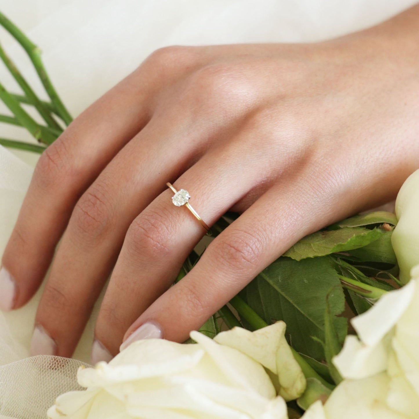 Diamond Solitaire Ring with 0.33ct Diamonds in 9K Yellow Gold