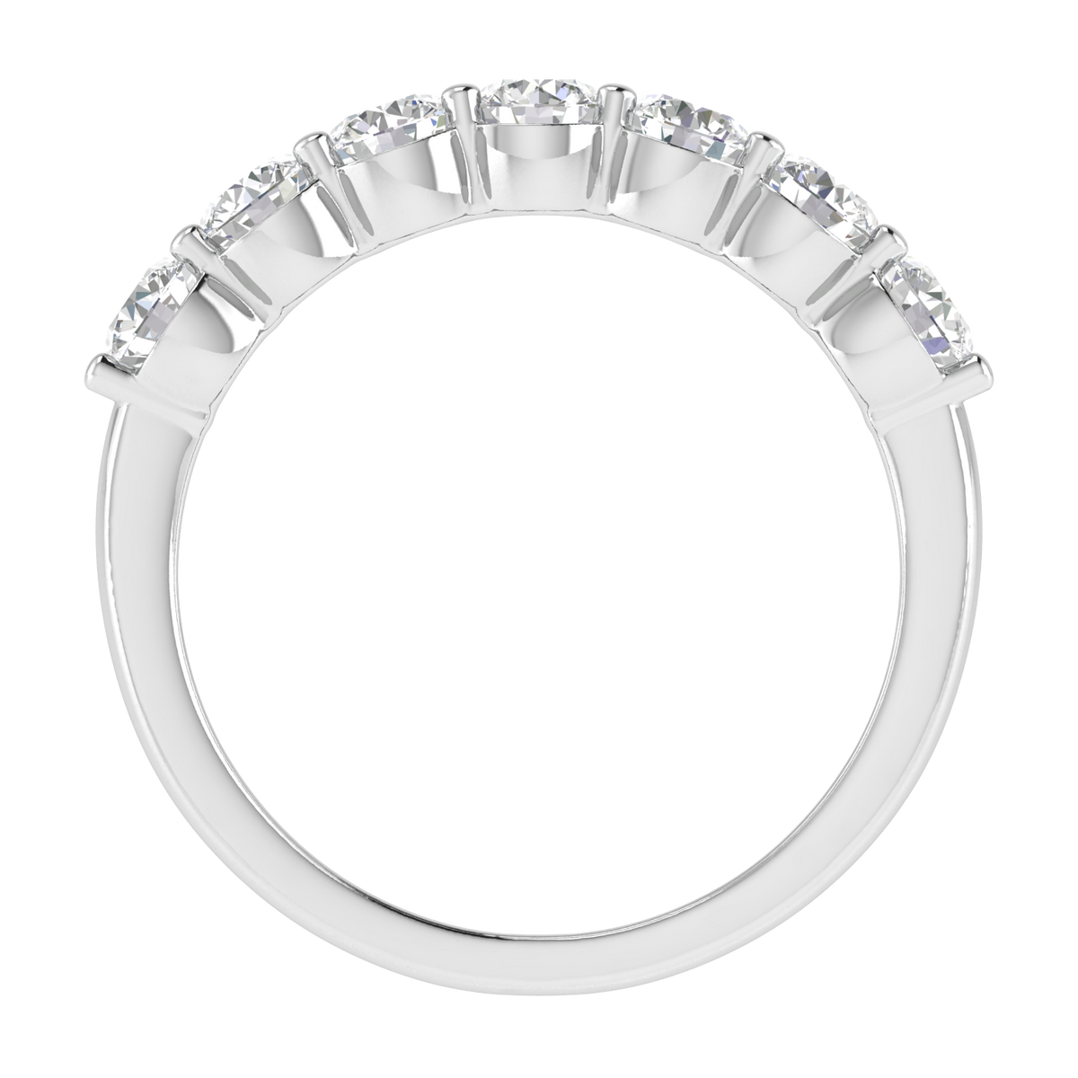 Diamond fashion ring with 1.00ct diamonds in 18K white gold — view 3