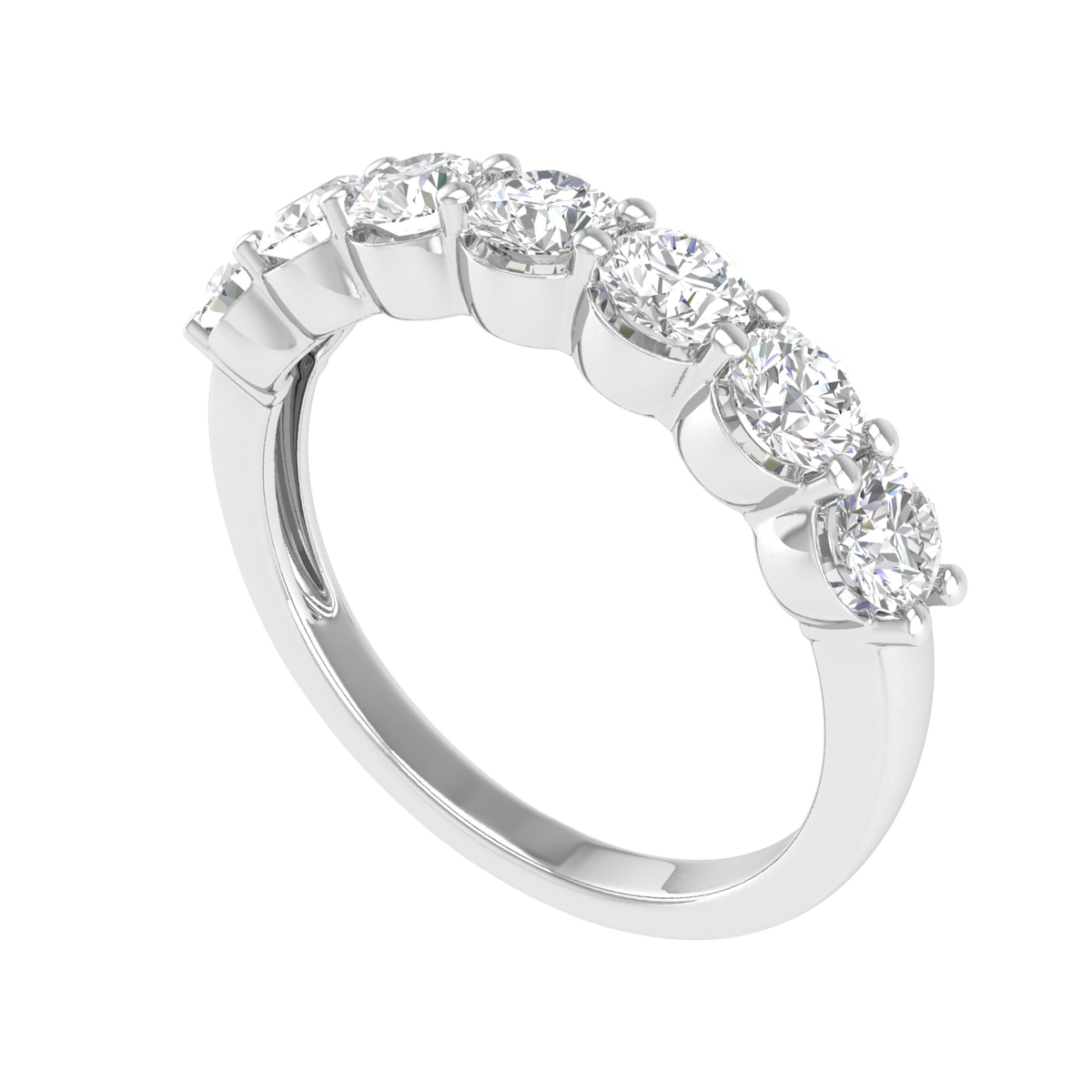 Diamond fashion ring with 1.00ct diamonds in 18K white gold — view 6