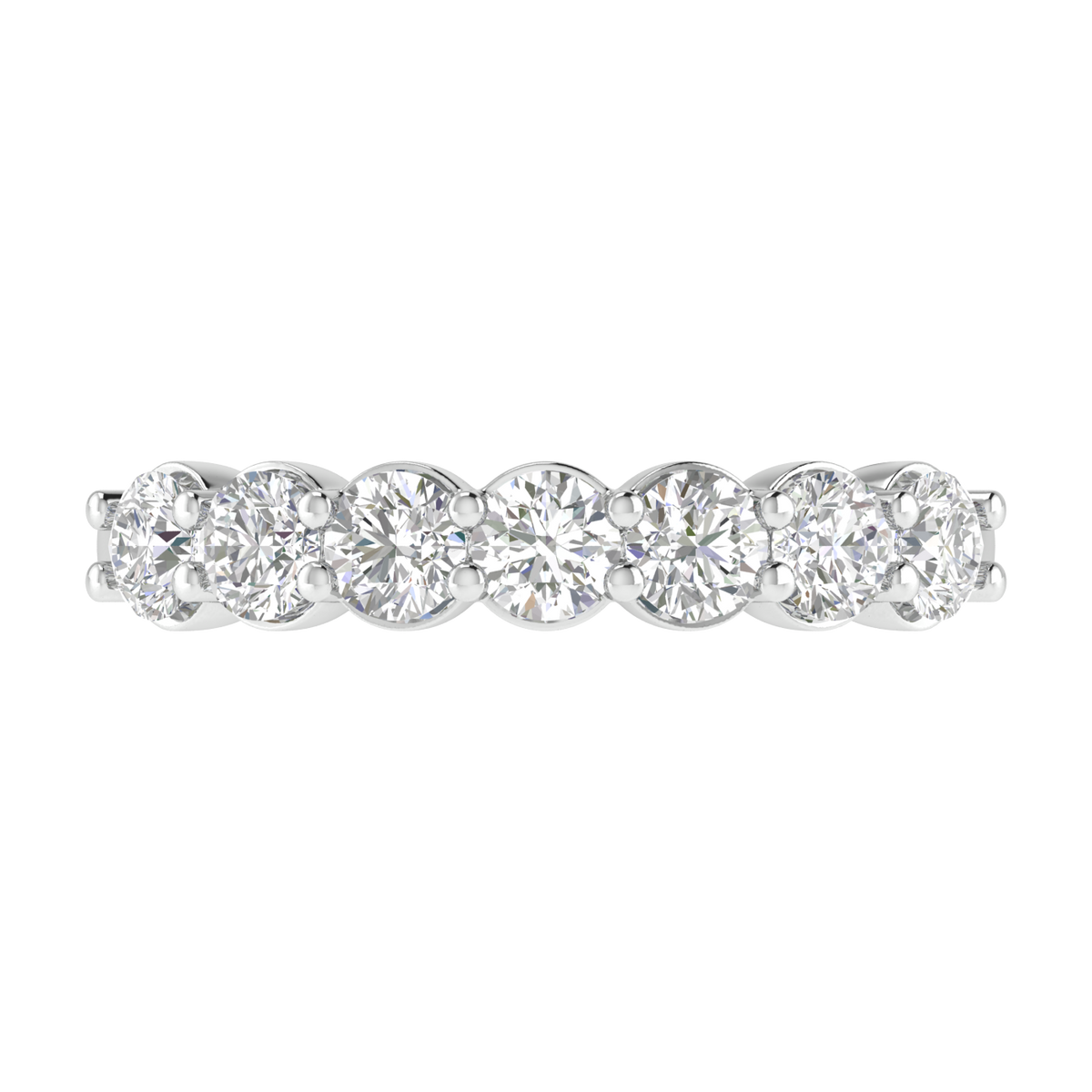 Diamond fashion ring with 1.00ct diamonds in 18K white gold — view 8